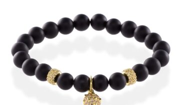 Spike Onyx Bracelet With 18K Gold